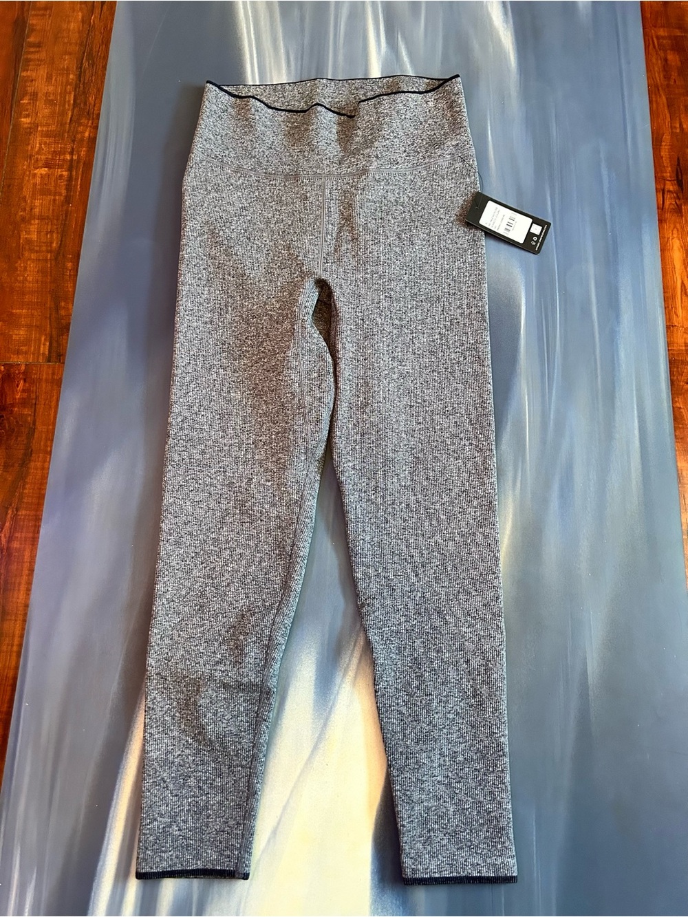 Peloton High-Waisted Seamless Black Melange Heather Leggings Sz M/L